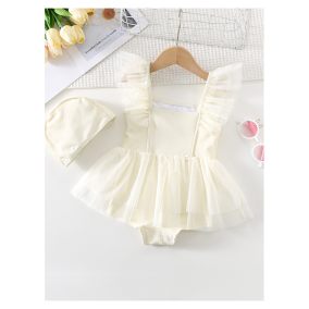 strój dziecięcy z falbanką i kokardą 2