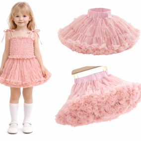 Spódniczka tiulowa dziewczęca różowa tutu Leanka – elegancka i lekka 2
