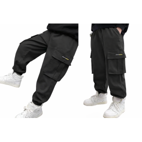 Spodnie bojówki cargo dla chłopca – modne spodnie dziecięce z kieszeniami | LeAnKa 2