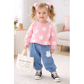Dres dziecięcy króliczki – komplet bluza i spodnie | Leanka