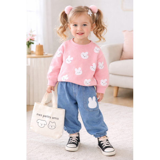 Dres dziecięcy króliczki – komplet bluza i spodnie | Leanka