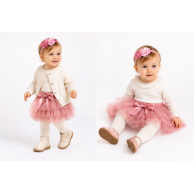Tiulowa spódniczka tutu dla dziewczynki z kokardą | LeAnKa – elegancka spódniczka 2