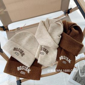 Komplet zimowy dziecięcy Boston 1630 – czapka i szalik | LeAnKa 2