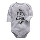Body niemowlęce z nadrukiem „My Dad is a Super Hero” LeAnKa