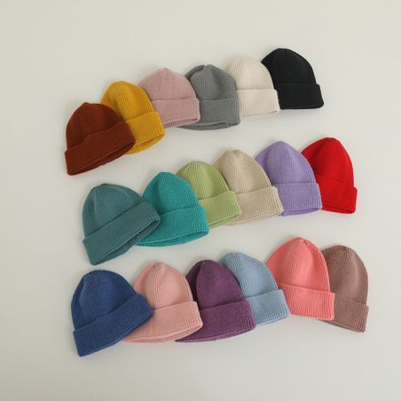 Czapka dziecięca bawełniana zimowa, unisex, czarna