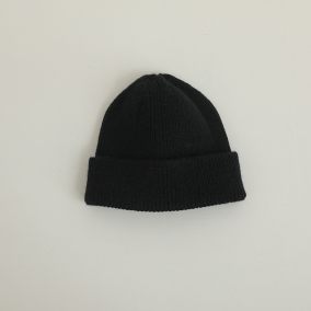 Czapka dziecięca bawełniana zimowa, unisex, czarna
