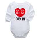 Body niemowlęce z nadrukiem „50% Mom 50% Dad 100% Me” | LeAnKa
