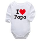 Body niemowlęce „I ♥ Papa” z nadrukiem – bawełniane body dziecięce | LeAnKa
