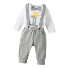 Zestaw urodzinowy dla chłopca „Wild One” – body z muszką i spodnie z szelkami | LeAnKa