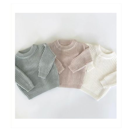 Sweter dziecięcy bawełniany oversize – kolorowy sweterek dla niemowląt i dzieci | LeAnKa