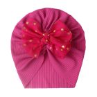 Turban dziecięcy z kokardą w kropki | Stylowa czapeczka dla dziewczynki LeAnKa