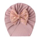 Turban dziecięcy z kokardą w kropki | Stylowa czapeczka dla dziewczynki LeAnKa