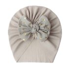 Turban dziecięcy z kokardą w kropki | Stylowa czapeczka dla dziewczynki LeAnKa