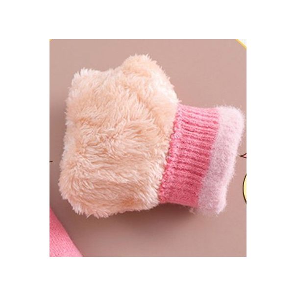 Rękawiczki dziecięce zimowe BEAR – ciepłe i kolorowe z motywem misia | LeAnKa