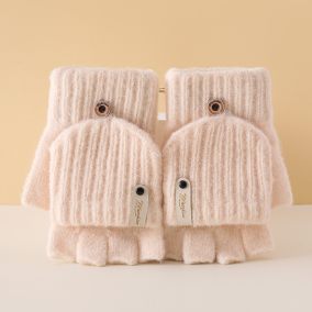 Rękawiczki dziecięce półpalczaste z klapką – ciepłe i wygodne dla dzieci 8+ | LeAnKa