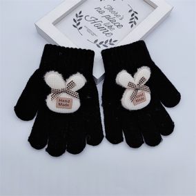 Rękawiczki dziecięce zimowe Handmade z kokardką – ciepłe i stylowe | LeAnKa