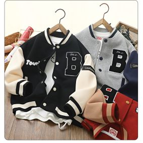 Bluza dziecięca varsity Letterman „B” – modna bluza college LeAnKa 2