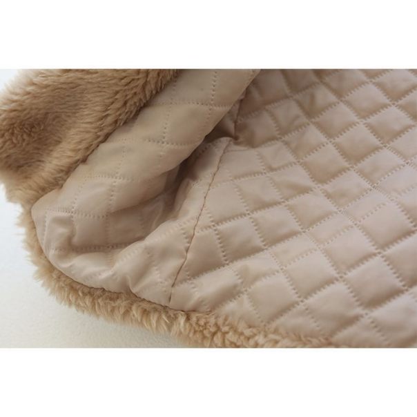 Płaszcz futrzany dziecięcy zimowy z kołnierzem – elegancki i ciepły