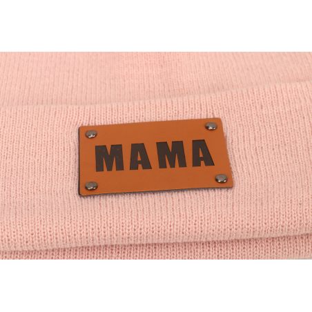 Czapka jesienno-zimowa MAMA – komplet z czapką MINI dla dziecka | LeAnKa