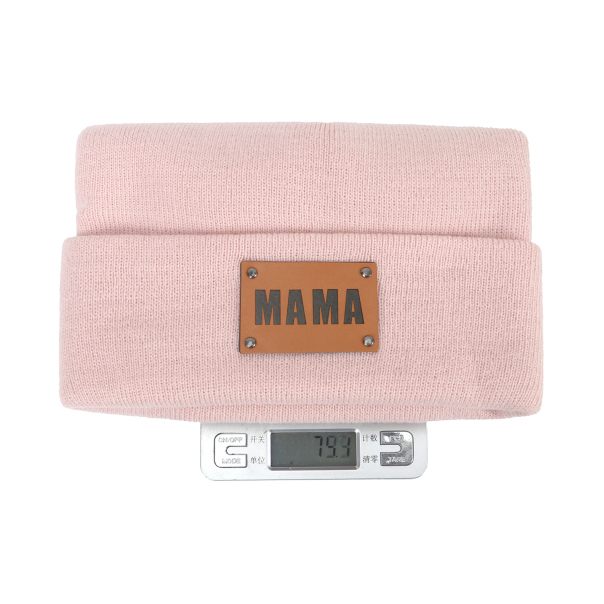 Czapka jesienno-zimowa MAMA – komplet z czapką MINI dla dziecka | LeAnKa