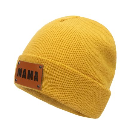 Czapka jesienno-zimowa MAMA – komplet z czapką MINI dla dziecka | LeAnKa