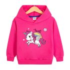 Bluza dla dziewczynki z jednorożcem 4–8 lat | Bawełniana bluza dziecięca z kapturem