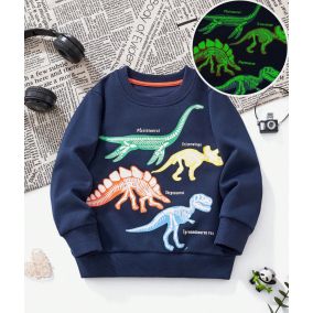Bluza dziecięca świecąca w ciemności z dinozaurami | LeAnKa