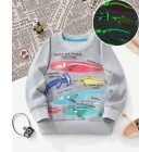 Bluza dziecięca świecąca w ciemności – Whale and Shark Skeletons | LeAnKa