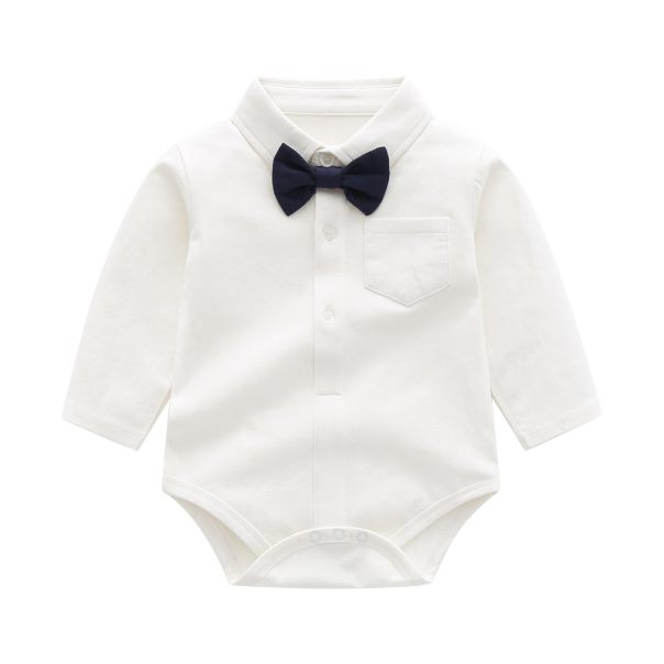Elegancki body dla chłopcy 220525-09 Białe