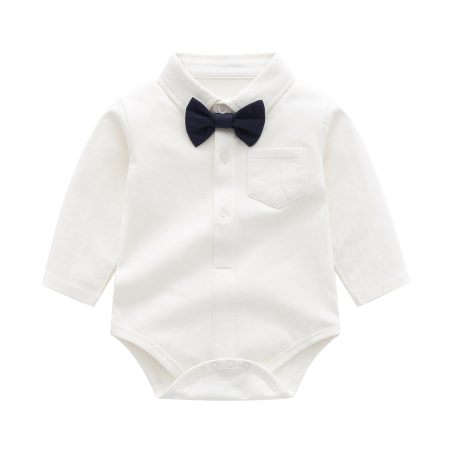 Elegancki body dla chłopcy 220525-09 Białe