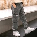 Spodnie jeansowe cargo dla chłopca | LeAnKa