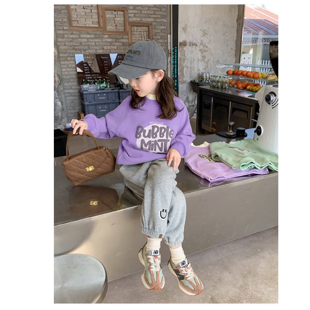 Ocieplana bluza dla dziewczynek Bubble Mint – ciepła i modna