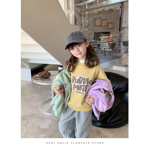 Ocieplana bluza dla dziewczynek Bubble Mint – ciepła i modna