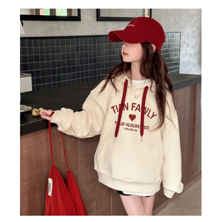 Bluza dziecięca z kapturem oversize dla dziewczynki 6-14 lat | LeAnKa