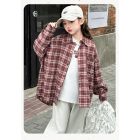 Koszula dziewczęca w kratę z długim rękawem – modna koszula dla dziewczynek 9–14 lat | LeAnKa