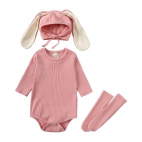Zestaw Body + Czapka + Skarpetki dla dziewczynki 220525-13 Różowy