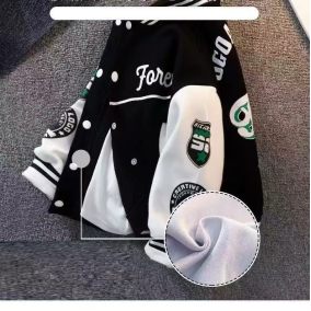 Bluza dziecięca college Forever – czarna i zielona bomberka | LeAnKa 2