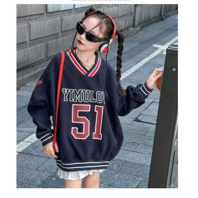 Bluza dziewczęca oversize YIMULOVE 51 – modna bluza sportowa dla dziewczynki