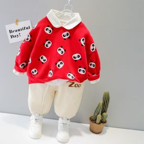 Komplet dresowy dla dziecka panda Zoo – bluza i spodnie 9M-4L | LeAnKa