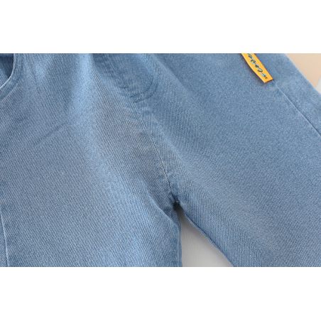 Komplet chłopięcy w kratę Space Pilot – koszula, T-shirt i jeansy 1-5 lat | LeAnKa