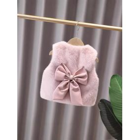 Kamizelka futrzana dziewczęca z kokardkami  | LeAnKa 2