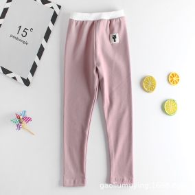 Legginsy dziecięce z kotkiem – bawełniane legginsy dla dziewczynki | LeAnKa