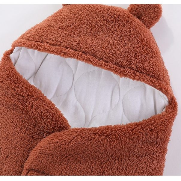 Kombinezon niemowlęcy zimowy miś z uszkami – ciepły rożek dla niemowląt LeAnKa