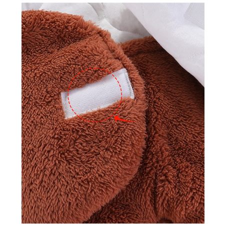 Kombinezon niemowlęcy zimowy miś z uszkami – ciepły rożek dla niemowląt LeAnKa