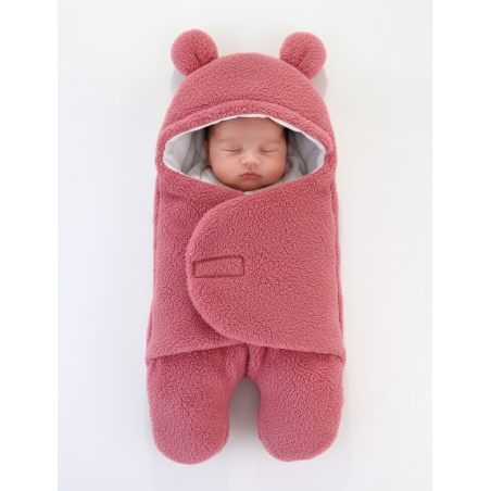 Kombinezon niemowlęcy zimowy miś z uszkami – ciepły rożek dla niemowląt LeAnKa