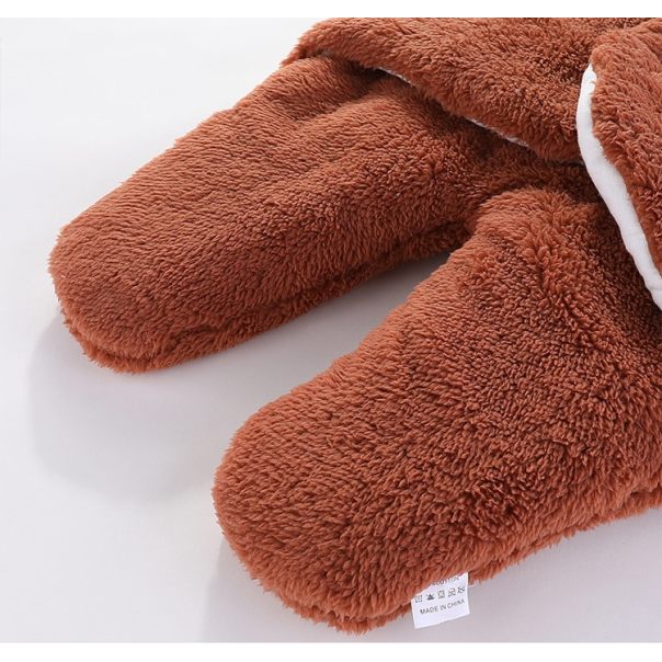 Kombinezon niemowlęcy zimowy miś z uszkami – ciepły rożek dla niemowląt LeAnKa