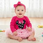 Body z Myszką Minnie z tiulową spódniczką i opaską – zestaw dla dziewczynki 0–24 m | LeAnKa