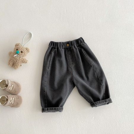 Spodnie jeansowe dla chłopcy 220525-36 Ciemno Szare