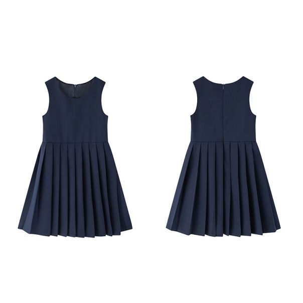 Elegancka sukienka dla dziewczynki – granatowa sukienka na święta i uroczystości | LeAnKa