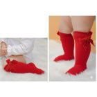 Bawełniane podkolanówki dla dziewczynek z dużą kokardą | LeAnKa